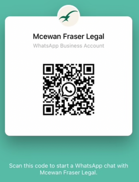 McEwan Fraser Legal WhatsApp